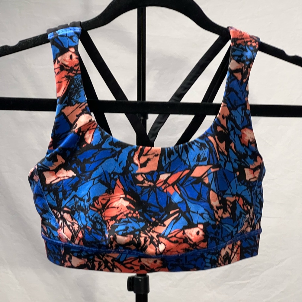 Lululemon Blue/orange Design w/ Crossing Back Straps